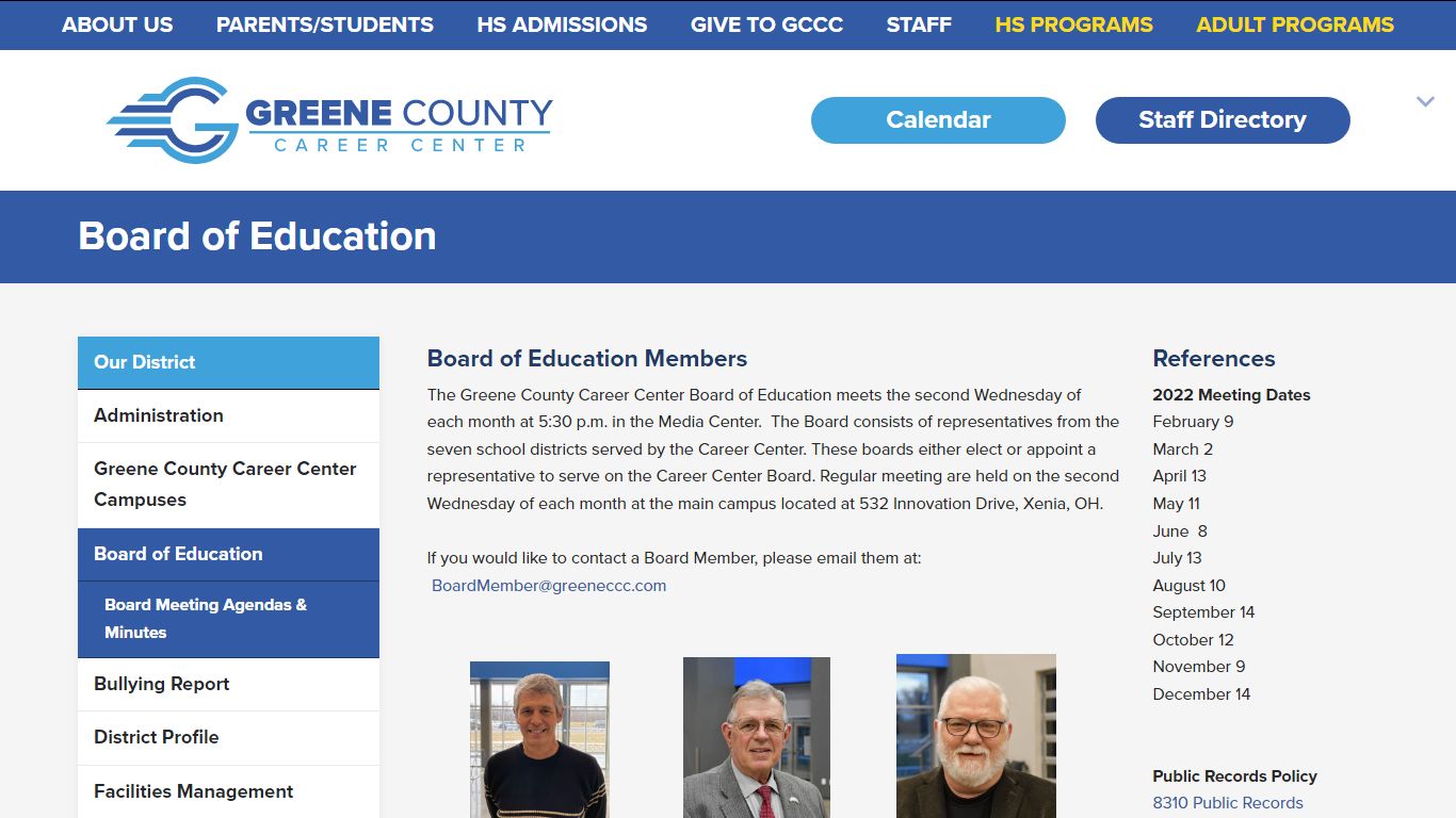 Board of Education - Greene County Career Center